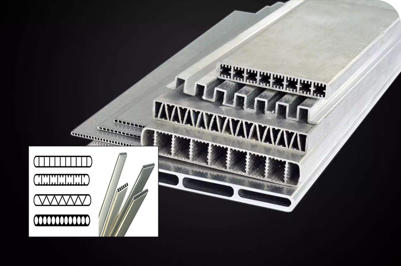 parallel flow aluminum flat tube for heat exchangers