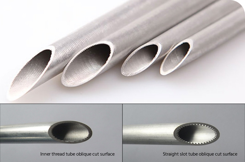 aluminum grooved tube for heat exchanger