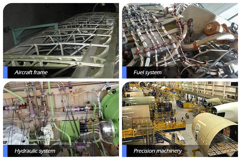 aplicación de tubo de aluminio aeroespacial 6061