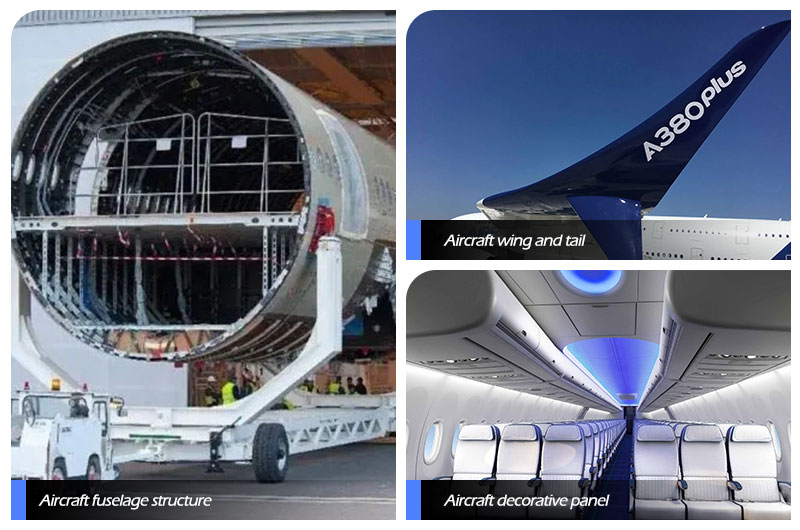 aplicación de perfil de aluminio aeroespacial 7014