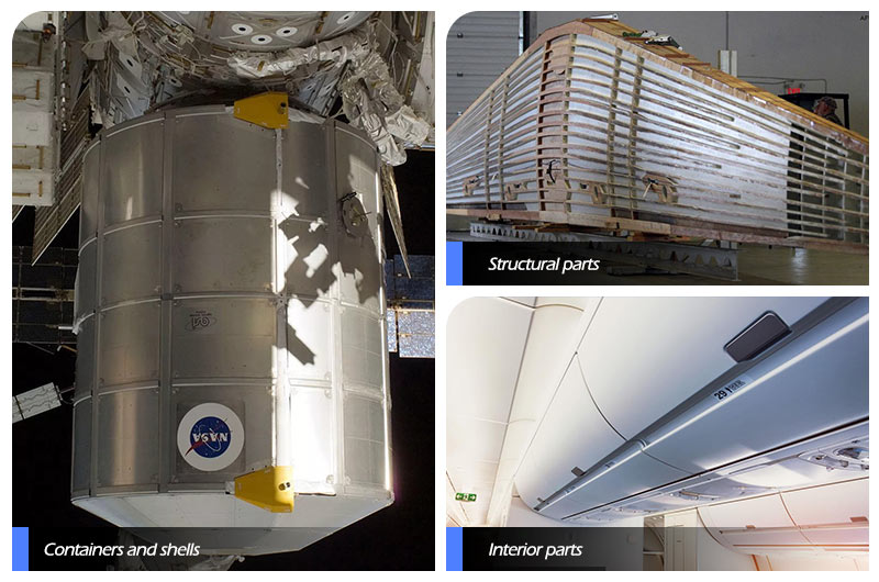 aplicación de placa de aluminio aeroespacial 1050