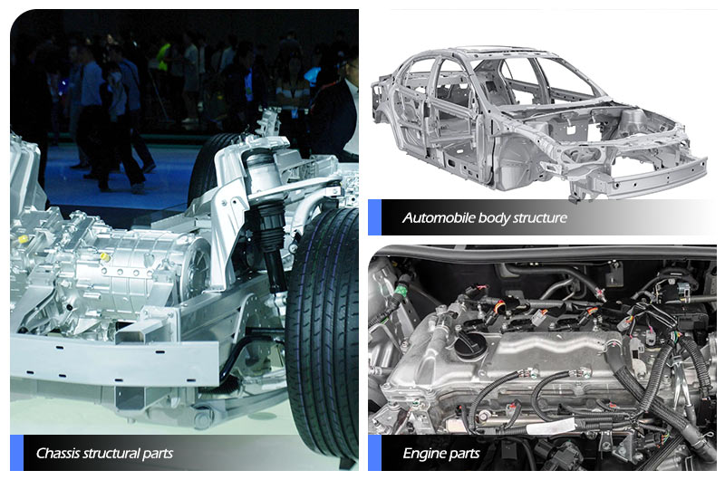 aplicación de placa de aluminio automotriz 6063