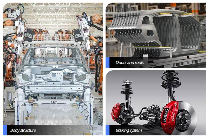 aplicación de perfil de aluminio automotriz 2036