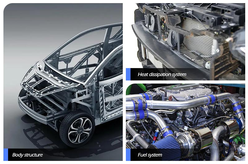 aplicación de perfil de aluminio automotriz 3003