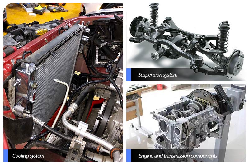 aplicación del perfil de aluminio automotriz 6061