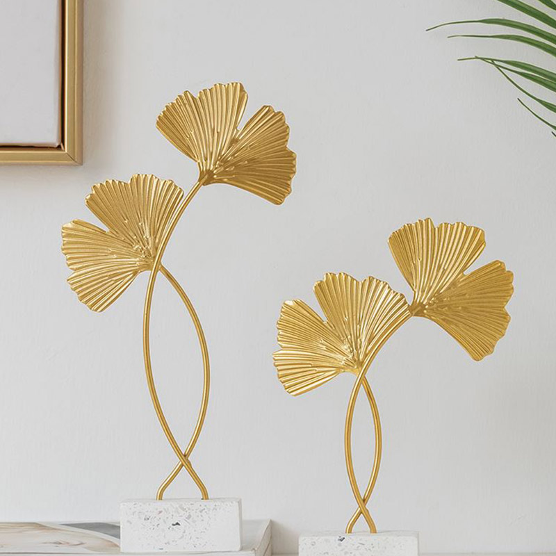 Minimalist style Ginkgo leaf aluminum alloy ornaments