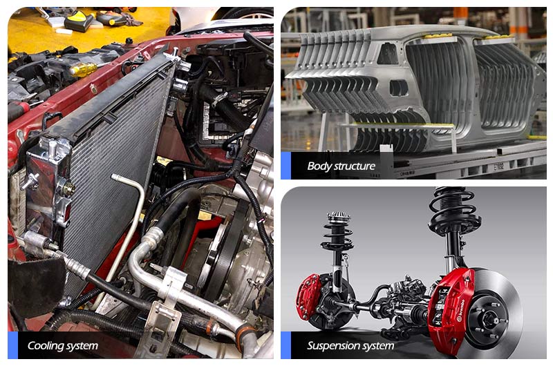 aplicación de perfil de aluminio automotriz 6011