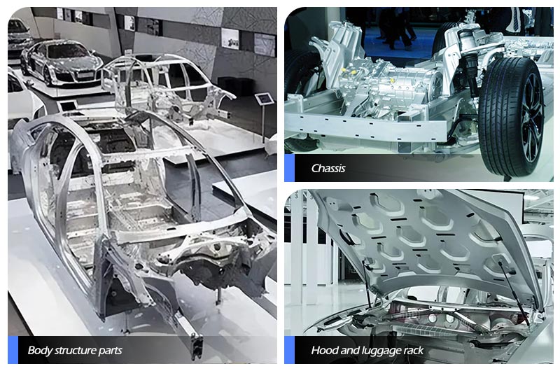 aplicação do perfil de alumínio automotivo 6016