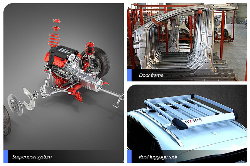 aplicación de perfil de aluminio automotriz 6053