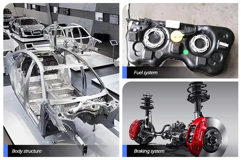 aplicación del perfil de aluminio automotriz 6A61