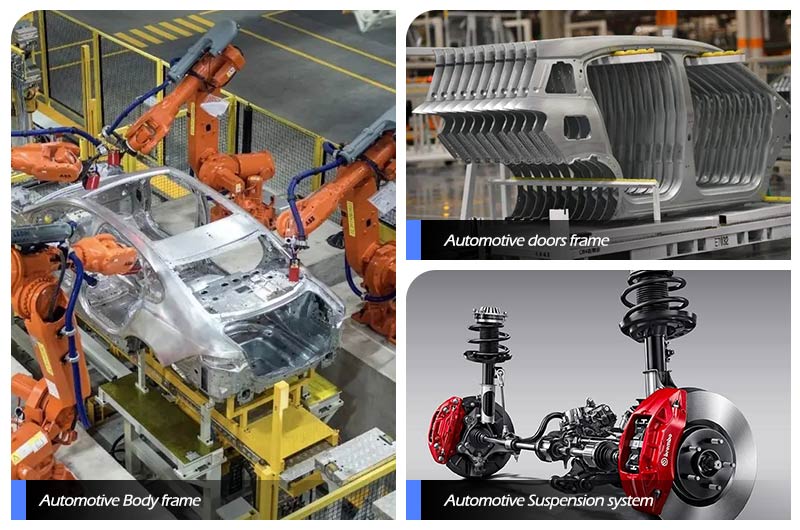 aplicación de perfil de aluminio automotriz 6A01