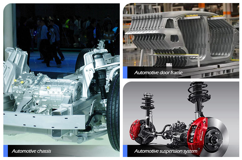 aplicación de perfiles de aluminio automotriz 7B05