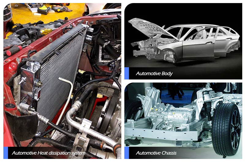 aplicación de láminas no revestidas para soldadura strong para automóviles