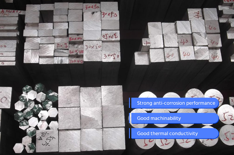 Characteristics of 5A01 5A03 5A05 5A06 marine grade aluminum square bars