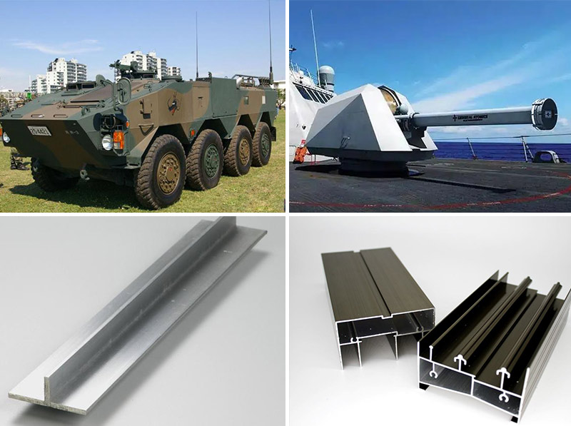 Application of aluminum profiles in the field of military weapons and equipment