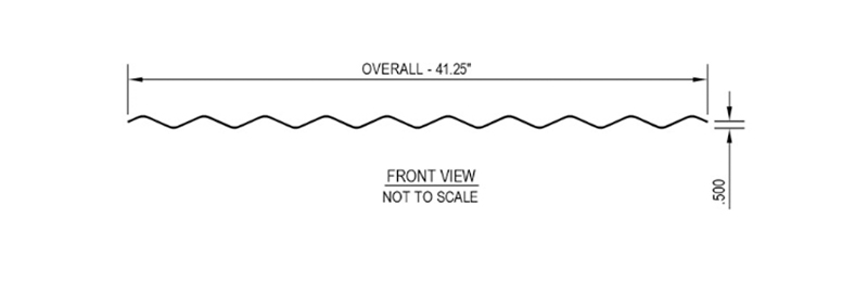 2.67" x 1/2" corrugated
