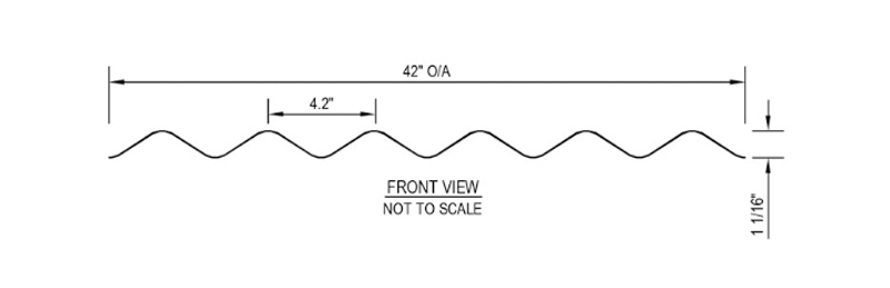 4.2" corrugated panels