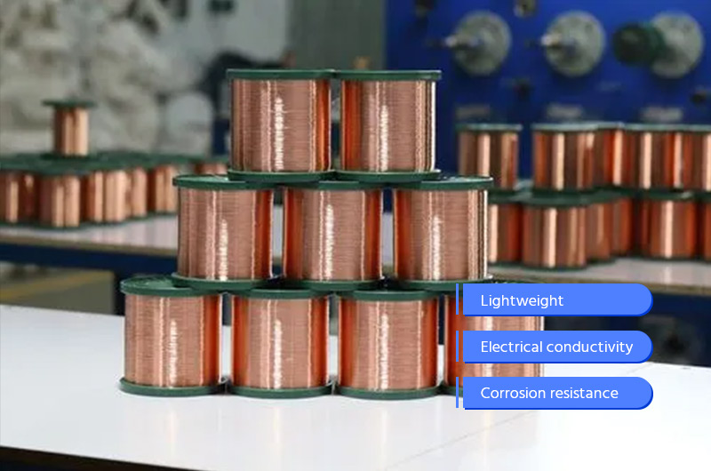 Features of copper clad aluminum ลวด CCA