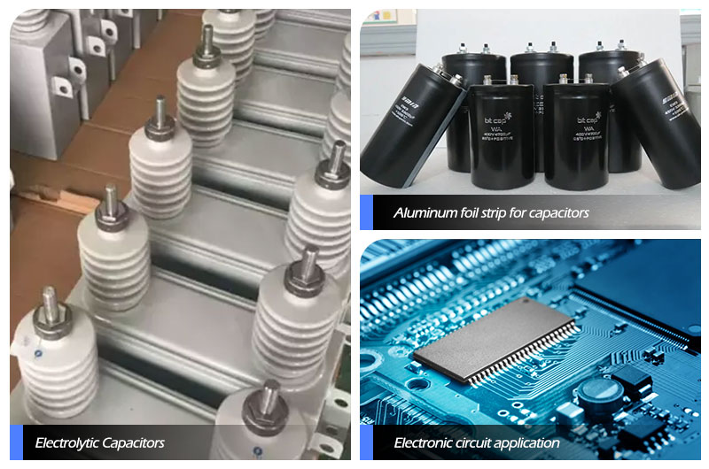 A principal aplicação da folha de alumínio do capacitor