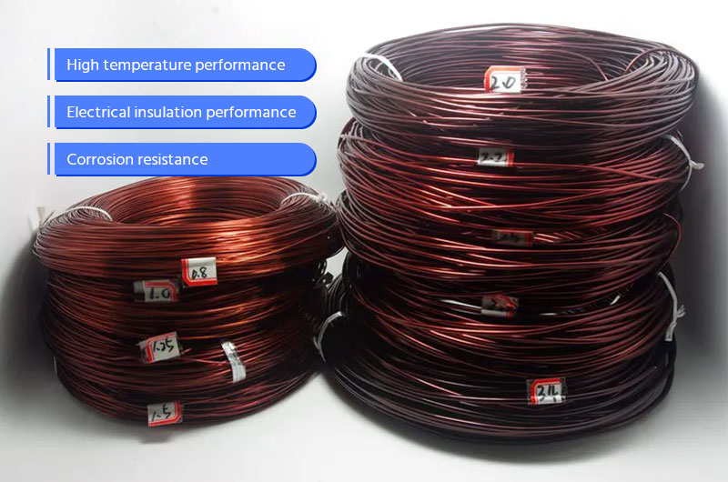 Characteristics of 200-class polyester/polyamide-imide composite enamelled aluminum round wire