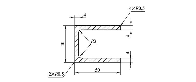 NO.5 Aluminum profiles for side beams of military shelters