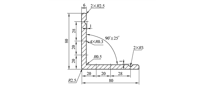 NO.6 Aluminum profiles for military shelter outer edge wrapped