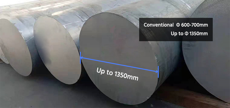 How large can Chalco large diameter aluminum bar be?