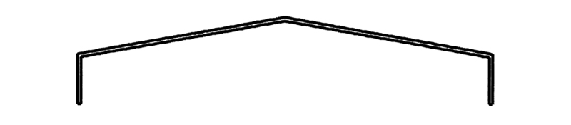 Cross section view of bridge deck covering aluminum profile