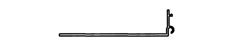 Cross section view of bridge decorative panel connecting aluminum profile