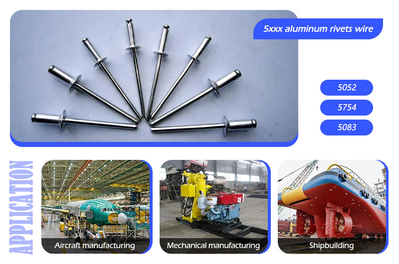 Application of 5000 series aluminum alloy rod and wire for rivets