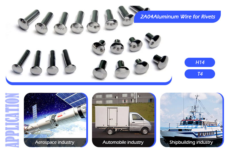 Aplicação de fio de liga de alumínio 2A04 em rebite 