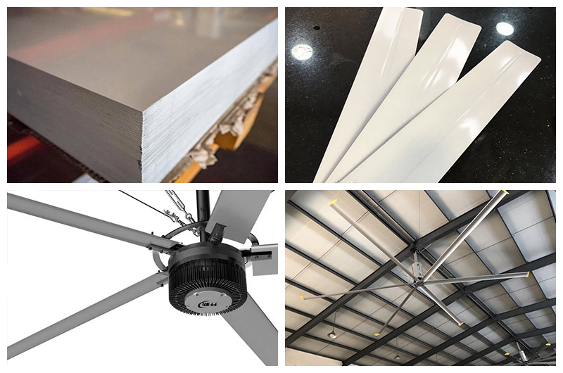 Effect of industrial ceiling fan blades on ceiling fan performance