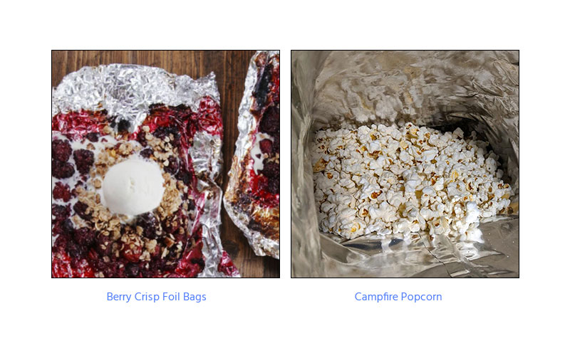 Berry crisp foil bags