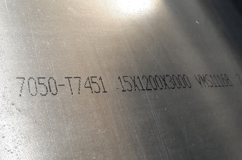 placa de aluminio 7050