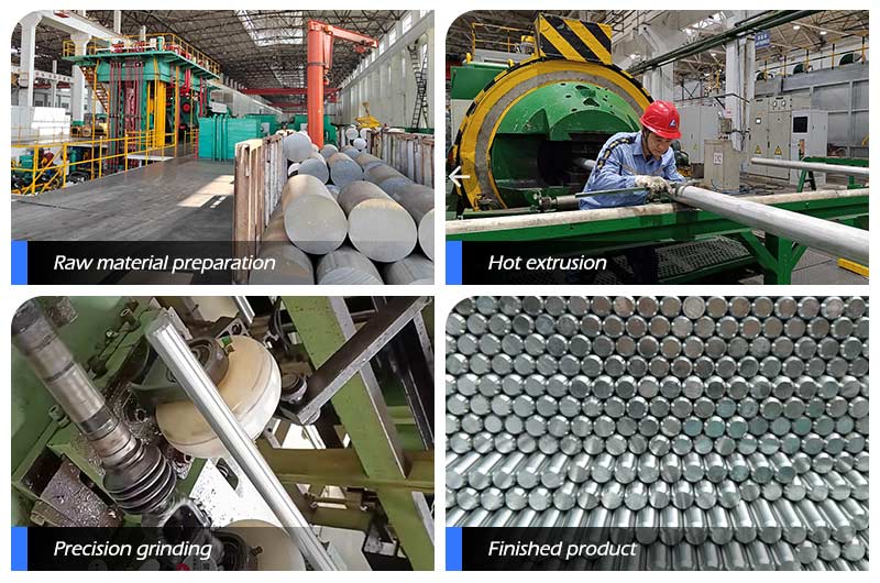 Production process of precision ground aluminum rod