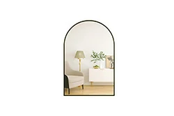 Arched aluminum mirror frame profile application