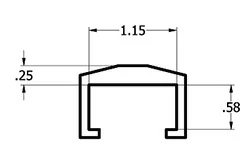 9/16'' x 1-1/8'' C Channel 9/16'' x 1-1/8'' C Channel