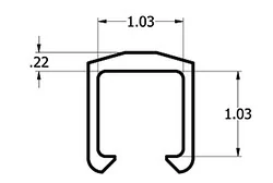 1'' x 1'' C Channel 1'' x 1'' C Channel
