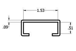 1/2'' x 1 1/2'' C Channel 1/2'' x 1 1/2'' C Channel
