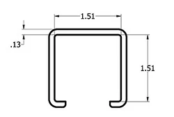 1 1/2'' x 1 1/2'' C Channel 1 1/2'' x 1 1/2'' C Channel