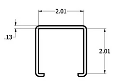 2'' x 2'' C Channel 2'' x 2'' C Channel