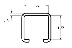 1 1/4'' x 1 1/4'' C Channel 1 1/4'' x 1 1/4'' C Channel