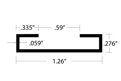 ขนาดช่องอลูมิเนียม C ยอดนิยม