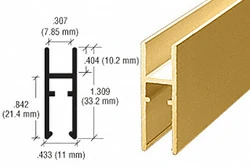 Altın eloksallı alüminyum h-bar