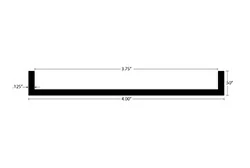 Aluminum U Channel 1/2″ Leg x 4″ OD x 3-3/4″ ID x 1/8″ Wall Aluminum U Channel 1/2″ Leg x 4″ OD x 3-3/4″ ID x 1/8″ Wall