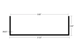 Aluminum U Channel 1″ Leg X 3-1/8″ OD X 3″ ID X 1/16″ Wall Aluminum U Channel 1″ Leg X 3-1/8″ OD X 3″ ID X 1/16″ Wall