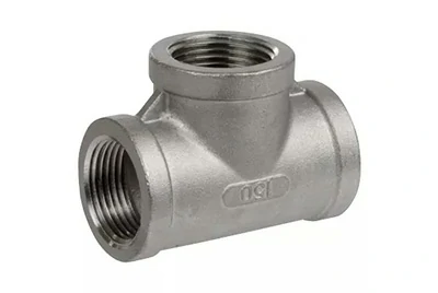 Threaded aluminum pipe tee fitting