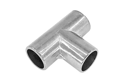 Straight aluminum pipe tee fitting