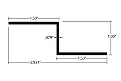 อลูมิเนียม Z Bar – 1-1/2 อลูมิเนียม Z Bar – 1-1/2