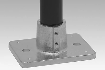 Rectangular ground flange
